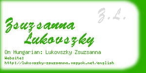 zsuzsanna lukovszky business card